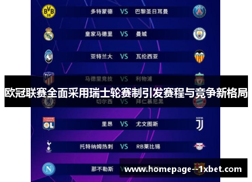 欧冠联赛全面采用瑞士轮赛制引发赛程与竞争新格局 欧冠联赛全面采用瑞士轮赛制引发赛程与竞争新格局